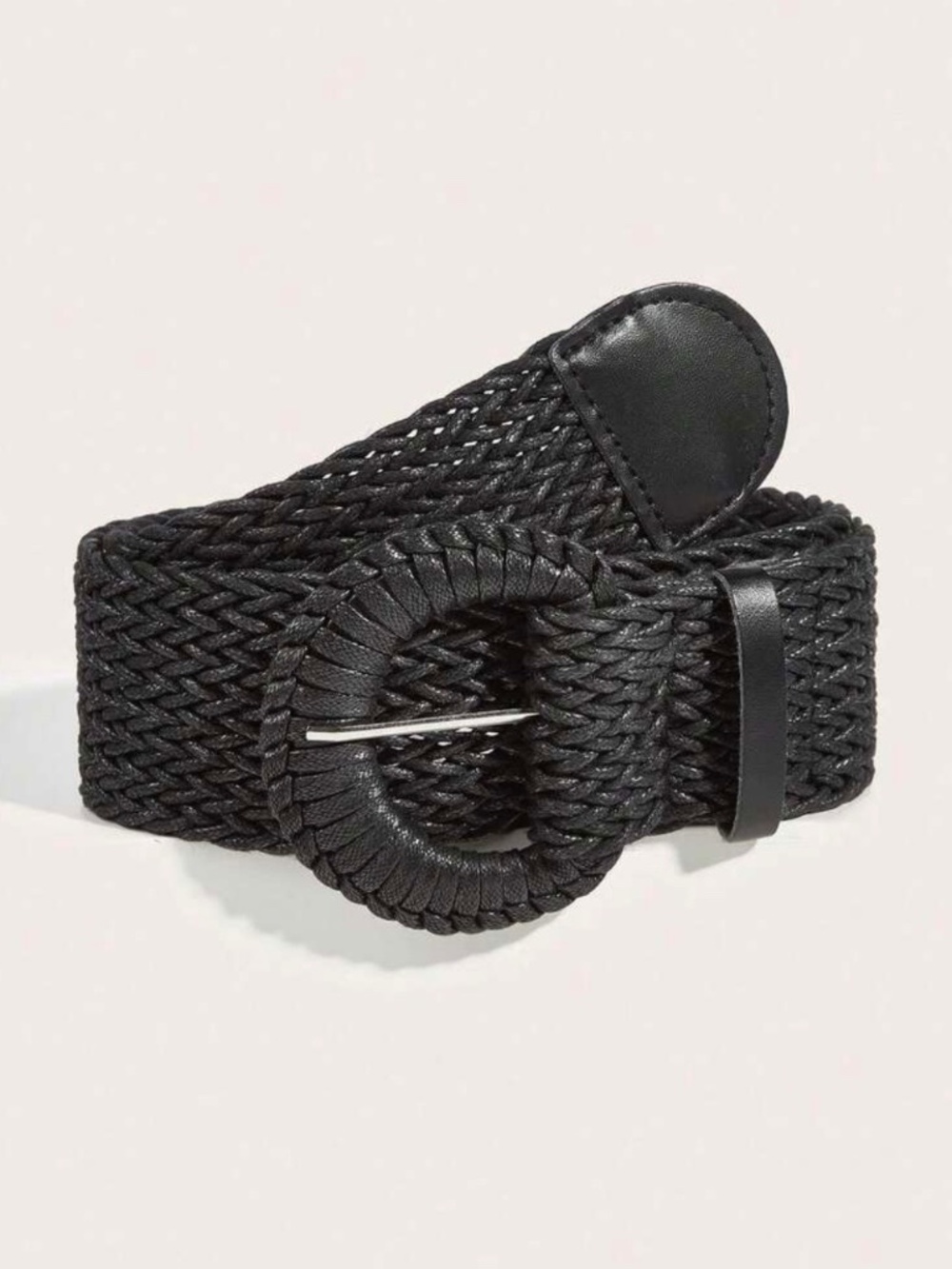 1pc Women's Bohemian Style Handmade D-Ring Wax Rope Belt